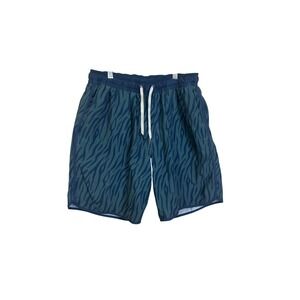 Fair Harbor Mens Swim Trunks Shorts‎ Medium Blue Green ozone Abstract Print